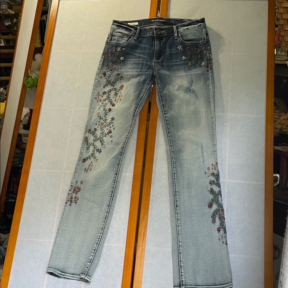 DRIFTWOOD Light Blue Embroidered jeans